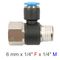 Pu Hose Fitting Tee 6mm X 1/4